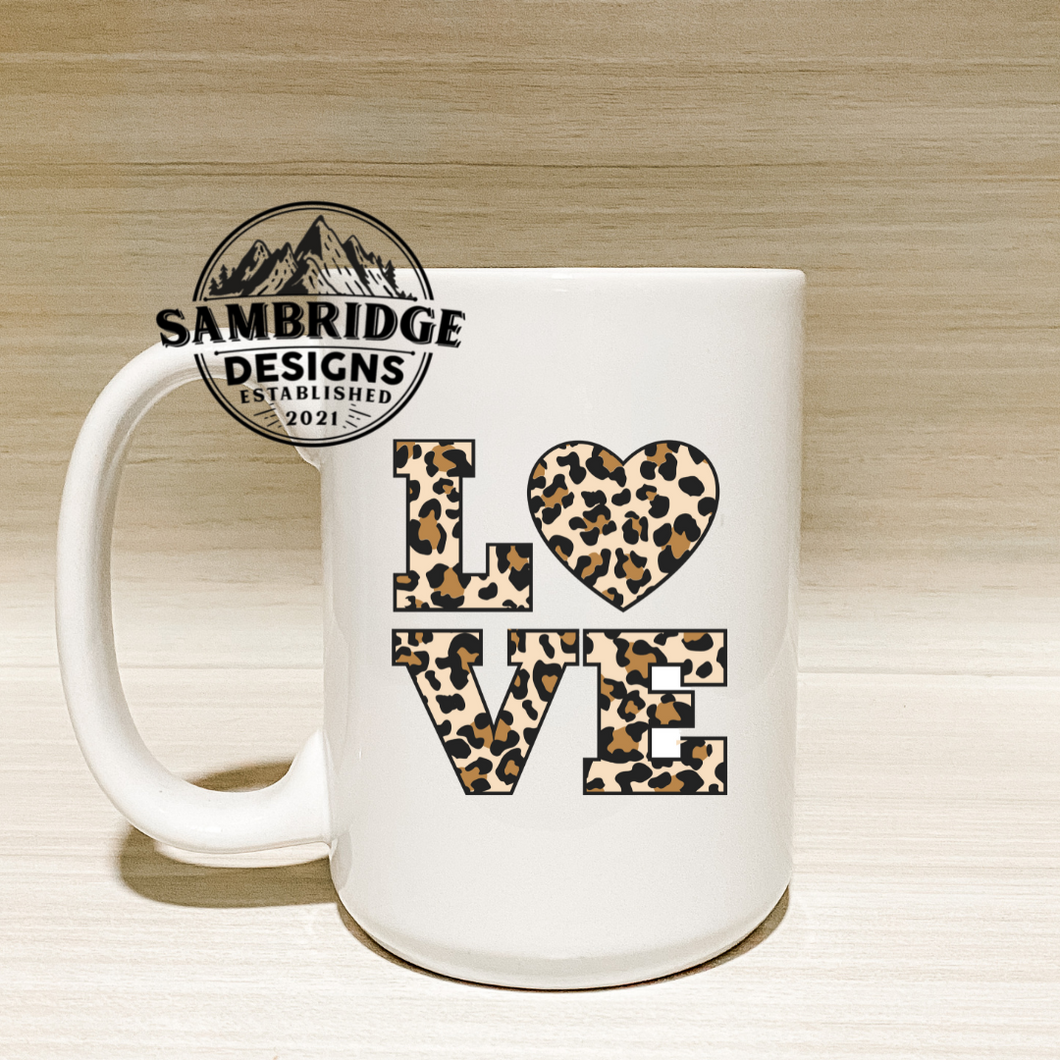 Leopard Print Love Mug